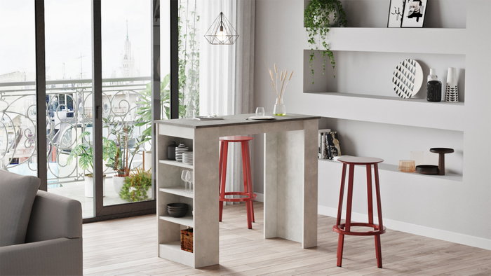 Hanah Home Mesa de bar St1-Gt Gris Hanah Home Mesa de bar St1-Gt Gris